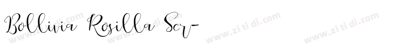 Bollivia Rosilla Scr字体转换